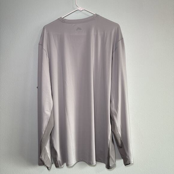 Simms Shirt Mens 2XL Gray Solarflex UPF Fishing Performance Longsleeve Rashguard - Picture 4 of 5